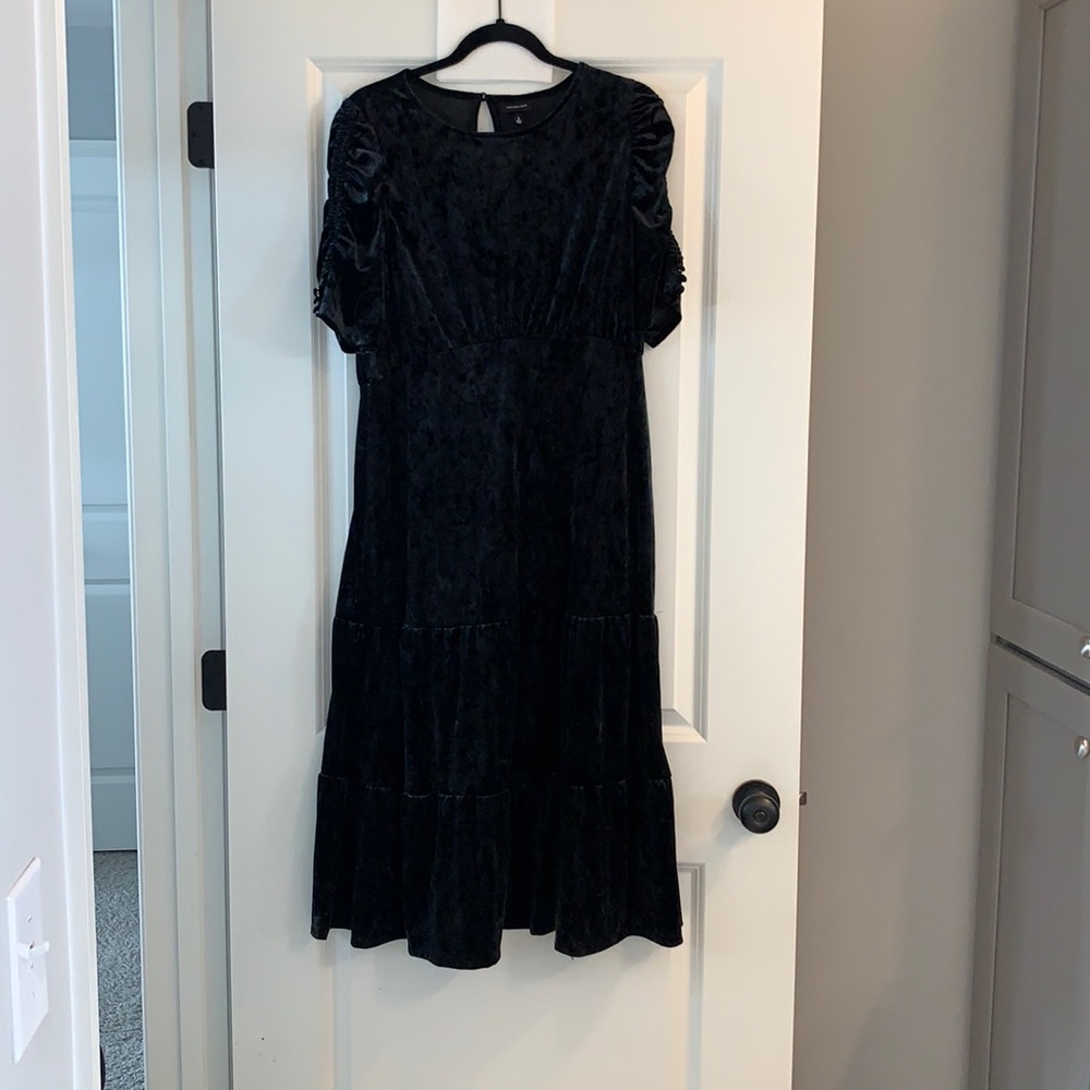 Black velvet dress